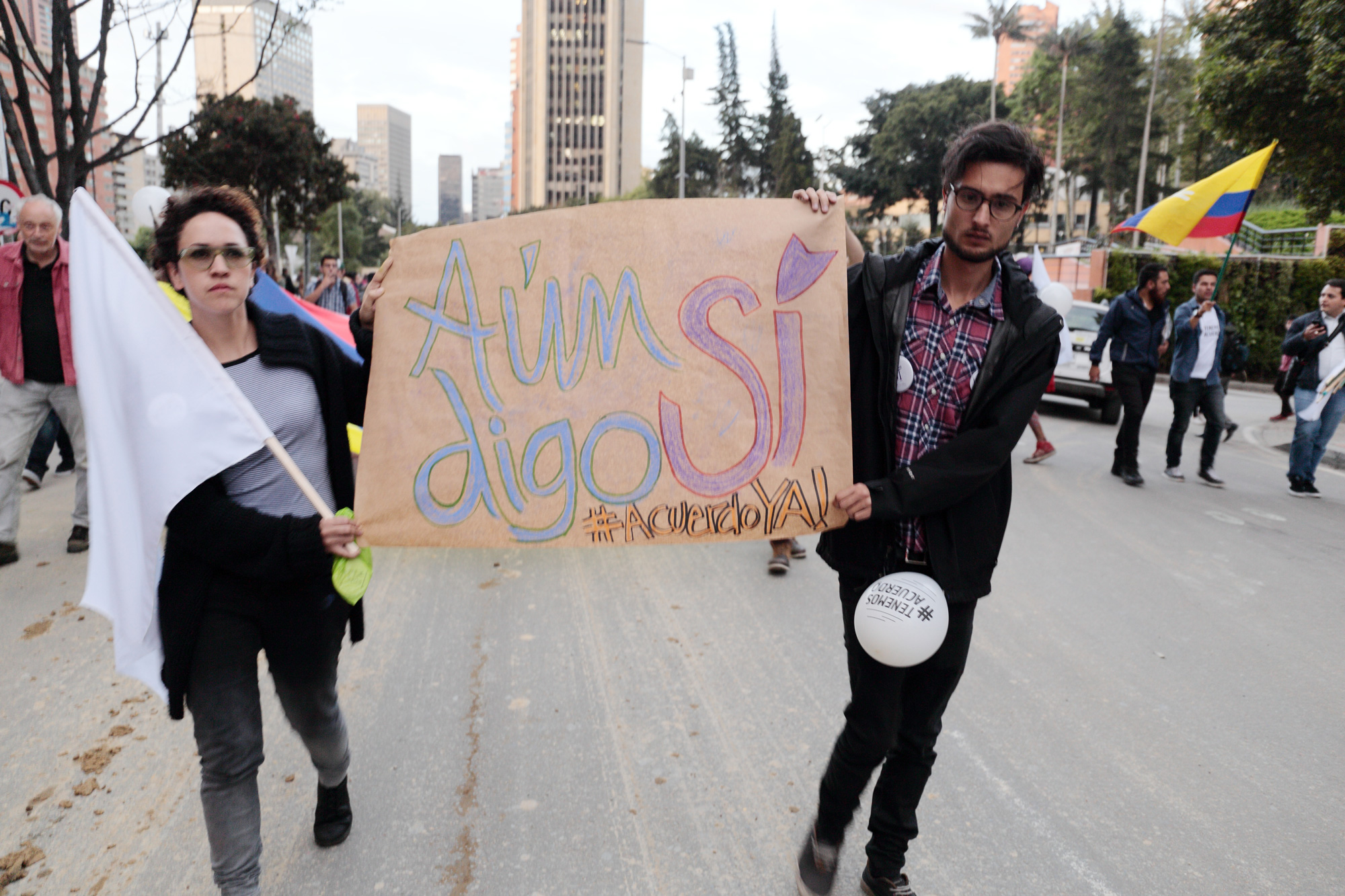 Marching for peace in Colombia