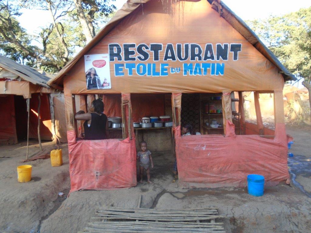 Restaurant at the artisanal mine site in DRC