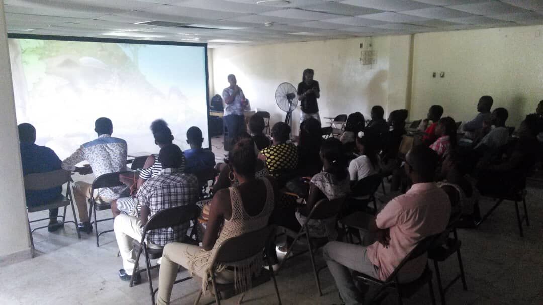 Screening of The Uncondemned at The American University of the Caribbean, Les Cayes, Haiti.