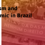 Cover of "Activism and Pandemic in Brazil" report featuring ELAS logo and image of Brazilian activists carrying a banner