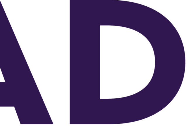 purple and white logo that states "MADRE"